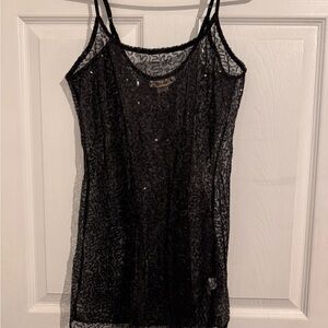 Belle Du Jour Black Sheer Sequin Camisole